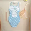 (Una capa, sin copa) Bañador profesional de competición para mujer, moderno de lunares, traje de baño de una pieza para entrenamiento que rejuvenece, para piscinas