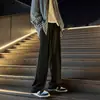 Pantalones Estilo Japonés Cityboy para Hombre Invierno Nuevos Holgados Casuales Limpiar Pierna Ancha Pantalones de Piso