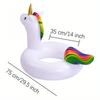 Temu&Shein Etiquetado de Generación Anillo de Natación Inflable para Adultos Nuevo Unicornio Arcoíris Soporte de Burbujas Pvc