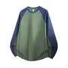 Moda Masculina Transfronteriza Otoño 2026 Camiseta de Manga Larga con Bloques de Color, Camiseta Básica Casual para Hombre, Top Deportivo para Hombre