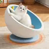 Rascador y nido para gatos de dibujos animados todo en uno, resistente al desgaste y que no suelta pelo, estructura para trepar y poste rascador para gatos, duradero y adecuado para todas las estaciones