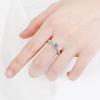 Anillo de Plata Xindeyi S925 para Mujer con Incrustación de Moissanita, Regalo para Novia, Anillo de Compromiso, Exquisito y Sencillo
