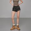 Shorts de Mezclilla Camuflaje American Hot Girl para Mujer 2025 Verano Nuevo Cintura Alta Versátil a la Moda Adelgazantes Ajustados Hot Pants