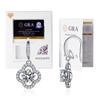 Pendientes de plata de ley s925 con diamantes Mosan de estilo europeo y americano para mujer, con forma de trébol de cuatro hojas de la suerte y moissanita de 1 quilate.