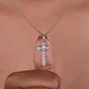Colar Cao Shi Shein com Zircônia Microincrustada, Joia com Pingente Personalizado Estilo Doce e Cool, Elegante da Moda, Brilhante e Exquisito