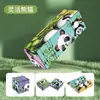 Cubo Mágico Infinito Transformable Flip 3D Plegado Geométrico Deformación Bloques de Construcción Panda Juguete Educativo Infantil Pequeño Regalo