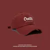 Gorra de Béisbol Roja Sombrero para Mujer 2025 Primavera y Verano Nuevo Parte Superior Suave Cabeza Grande Ala Grande Cara Grande Gorra Pequeña para Hombres