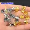 Prata Esterlina S925 Banhado a Ouro Vintage Pequena Flor Fivela Fivela Corda de Mão Trançada Pulseira Colar Acessórios DIY Feitos à Mão