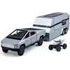 Camioneta Pickup Tesla 132 con Remolque Modelo Sonido Luz