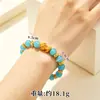 Venta Caliente Pulsera Pixiu Color Arena Dorada para Mujer Diseño Imitación Oro Pulsera de Perlas Ojo de Gato Color Duradero Resistente al Desgaste Joyería de Latón Chapado en Oro