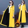 2026 Nuevo Gabardina Vintage de Estilo Étnico Gruesa con Forro de Felpa Cálido para Otoño e Invierno, Abrigo Exterior Largo con Forro de Felpa Tallas Grandes