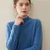 Suéter 100% Cachemir Puro para Mujer, Cuello Alto Medio, Engrosado Otoño e Invierno, Cálido, Suave, Ceroso, Amigable con la Piel, Suéter Base de Punto Holgado