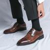 Zapatos de vestir de negocios para hombre de talla grande 48 yardas transfronterizos, zapatos de boda para novio de punta cuadrada, zapatos de cuero de moda con patrón de cocodrilo para hombre