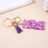 Chaveiro Pingente de Carta de Amor de Peça Única Transfronteiriço com Franja Lantejoula Pingente Personalizado de Resina Epóxi Chaveiro Joia