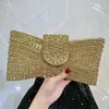 Nova Bolsa Clutch Transfronteiriça Europeia e Americana Retrô de Alto Nível Ombro Transversal Feminina Bolsa Pequena Bolsa de Festa de Celebridade