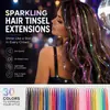 Extensiones de Cabello Doradas Láser Brillantes de Colores para Fiesta Trenzado DIY de Cabello Mechones de Colores Accesorios para Pelucas Transfronterizos [Procesamiento Personalizado]