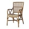 Silla de Ratán Natural Ratán Real Silla de Comedor Individual Silla de Ocio para Balcón Silla para Restaurante de Alojamiento Rural Silla de Ratán del Sudeste Asiático Silla con Respaldo Alto