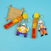 Llavero creativo de Son Wukong de Dragon Ball, colgante de muñeco de dibujos animados, pegamento suave, accesorios para coche, llavero para bolso, colgante pequeño