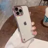 Funda Adecuada para Teléfono Móvil Apple 13Pro Transparente Galvanizada Funda Protectora para Iphone14Promax Funda Dura Sin Bordes 11