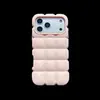 Funda de color sólido para teléfono 17promax tipo gofre de huevo, funda protectora creativa 16pro linda y elegante