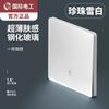 Tep Internacional Electricista V16 Tacto Suave Mate Cristal Templado Oculto Tipo 86 Panel de Cinco Agujeros con Enchufe Oblicuo