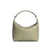 Etiqueta Personalizada de Fábrica Logo Bolsa para Marmita Portátil Moda Bolsa Feminina Artesanal de Palha Bolsa Casual Fresca de Ombro Axila