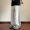 Pantalones Casuales de Primavera y Otoño Transfronterizos para Hombre, Pantalones Rectos Holgados, Pantalones de Chándal Caídos, Pantalones Largos de Rayas de Pierna Ancha para Hombre