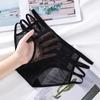 Novedad 2026 Panties Delgados con Tirantes y Borlas para Mujer, Serie Negra de Lujo Ligero, Atractivos Calzoncillos Transparentes con Aberturas Sexy para Glúteos de Mujer