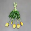5 Ramos Atados a Mano, Tulipanes Simulados, Tacto Hidratante de Látex de Silicona Pe, 5 Ramos de Tulipanes, Decoración del Hogar