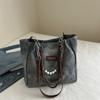 Bolsa de Ocio de Gran Capacidad para Mujer 2024 Nueva Otoño Estudiante Universitario Mochila Escolar Moda Viajero Hombro Tote