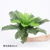 Sensación al tacto hierba persa colgante hojas grandes de helecho decoración de pared simulación pared de fondo de planta verde estilo bosque paisajismo helecho plantas falsas