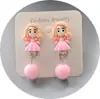 Novos Brincos Atacado Brincos Infantis Coreanos Cor de Doce Desenho Animado Fofo Princesa Meninas Clipe de Orelha Bebê Acessórios de Orelha