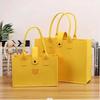 Nova bolsa de feltro de mão de urso feminino acompanhando presente simples e conveniente cor sólida de compras bolsa de feltro de grande capacidade