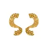 Pendientes Asimétricos en Forma de S de Acero Inoxidable de Moda Transfronteriza Omaca Geométricos de Nicho Estilo Genial