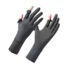 Guantes de Protección Solar Verano Mujer Exterior Ligeros y Cortos Parasol Conducción Seda de Hielo Conductor Ciclismo Deportes Guantes de Seda de Hielo