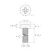 Tornillos de Cabeza Redonda de Acero Inoxidable 304 Tornillos de Cabeza Plana Phillips Pm Tornillos Estrella de Dado Hexagonal Negros en Stock Resistentes a la Corrosión