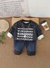Traje de Otoño e Invierno para Bebé Niño 2025 Nueva Ropa para Niños Niño Guapo Casual Terciopelo Engrosado Sudadera Conjunto de Dos Piezas Moderno