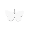Etiqueta de mariposa de metal de acero inoxidable de moda collar diy llavero comercio exterior popular colgante de tarjeta de mascota colgante