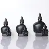 En Stock 30ml 60ml 120ml Botellas Transparentes de Aceite Esencial con Forma de Calavera, 30ml Botellas de Vidrio Negras Mate con Gotero de Calavera