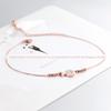Tornozeleira de contas redondas de peixe-palhaço fosco em aço titânio feminina estilo coreano aço inoxidável banhado a ouro rosa 18K joias de moda