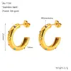 Pendientes de Moda Coloridos Estilo Ins Transfronterizo Europeo y Americano Como Joyería de Circonita Acero Inoxidable Pendientes Versátiles para Ropa de Trabajo Simple