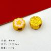 Ouro areia gota de óleo borboleta flor Trevo contas da sorte pulseira de contas corda de cabelo tecida acessórios de joalheria DIY