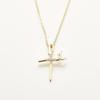 Amazon Hot Selling Cobre Inlaid Zircon Cross Colar Europeu e Americano Cross-border Design Woolen Chain High Clavicle Chain