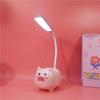 Lámpara de escritorio pequeña LED, protección para los ojos, estudio, dormitorio de estudiantes, lámpara de noche, USB, recargable, lectura, lindos dibujos animados para niños