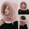 Gorro, Bufanda para el Cuello, Mascarilla, Gorro de Invierno a Prueba de Viento y Frío Todo en Uno para Mujer, Gorro de Felpa Cálido con Protección para las Orejas para Ciclismo, Gorro de Punto