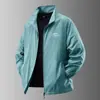 Ropa de Seda de Hielo para Hombre, Ropa para Piel al Aire Libre de Verano, Secado Rápido, Ropa Fresca, Chaqueta Deportiva Anti-UV, Gris Claro y Blanco