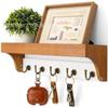 Estante de almacenamiento de pared de madera Estante de almacenamiento de madera Sala de estar Gancho para colgar llaves Pared Estante de almacenamiento de madera simple