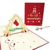 Cartão de felicitações de Natal cartão tridimensional árvore de Natal 3D cartão tridimensional cartão pequeno criativo de Natal negócio de atacado