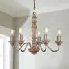 Lámpara de araña de madera francesa de estilo country americano, simple y creativa, para sala de estar, comedor, dormitorio, vestidor, pasillo, iluminación de estudio