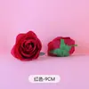 Flor Artificial de 9 cm Tela de Seda Cabeza de Flor Artificial Rosa Accesorios Florales Semi-Terminado Flor Artificial de Gama Alta Material para Manualidades DIY